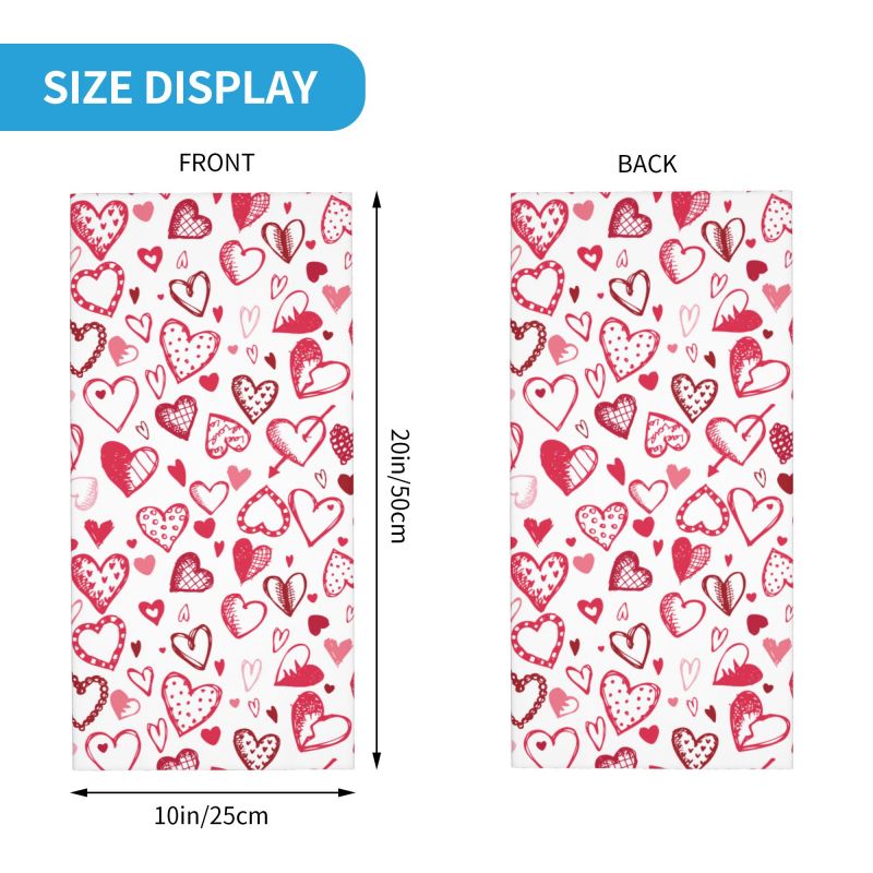 Pink Red Love Hearts Bandana N - Neck Gaiter Face Cover review and price