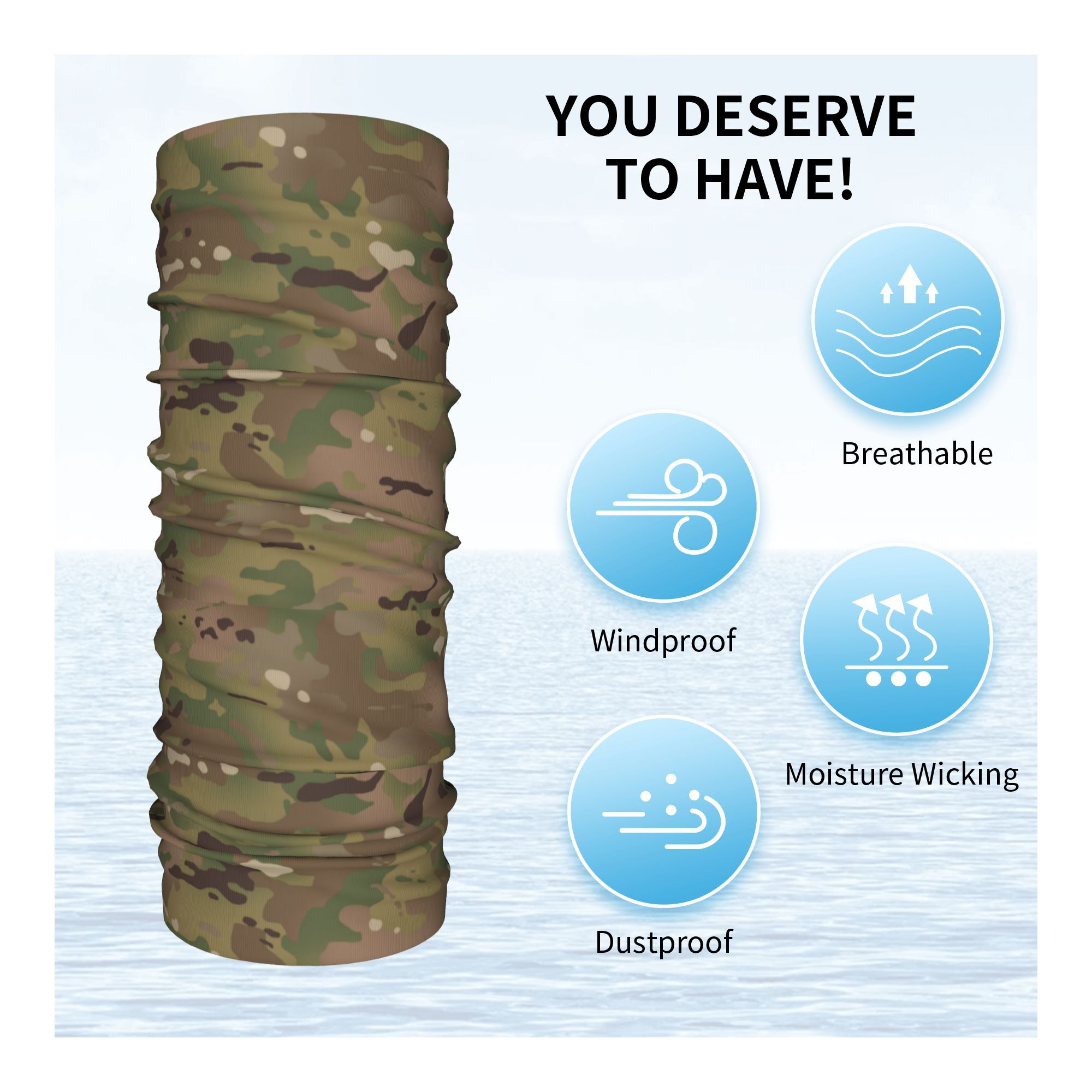 Custom Military Camouflage Pat - Neck Gaiter Face Cover review and price