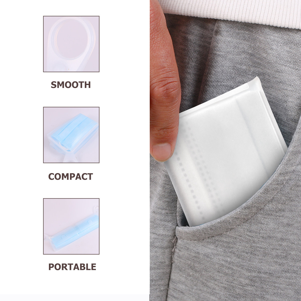 2Pcs Food Grade Silicone Mask  - Face Mask Storage Box review and price