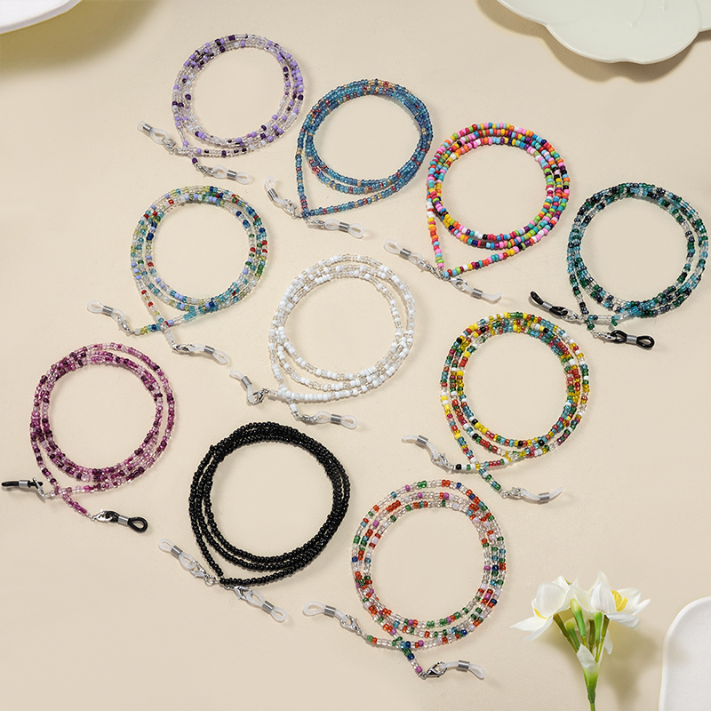 Colorful Rice Bead Glasses Cha - Mask Chain Holder review and price