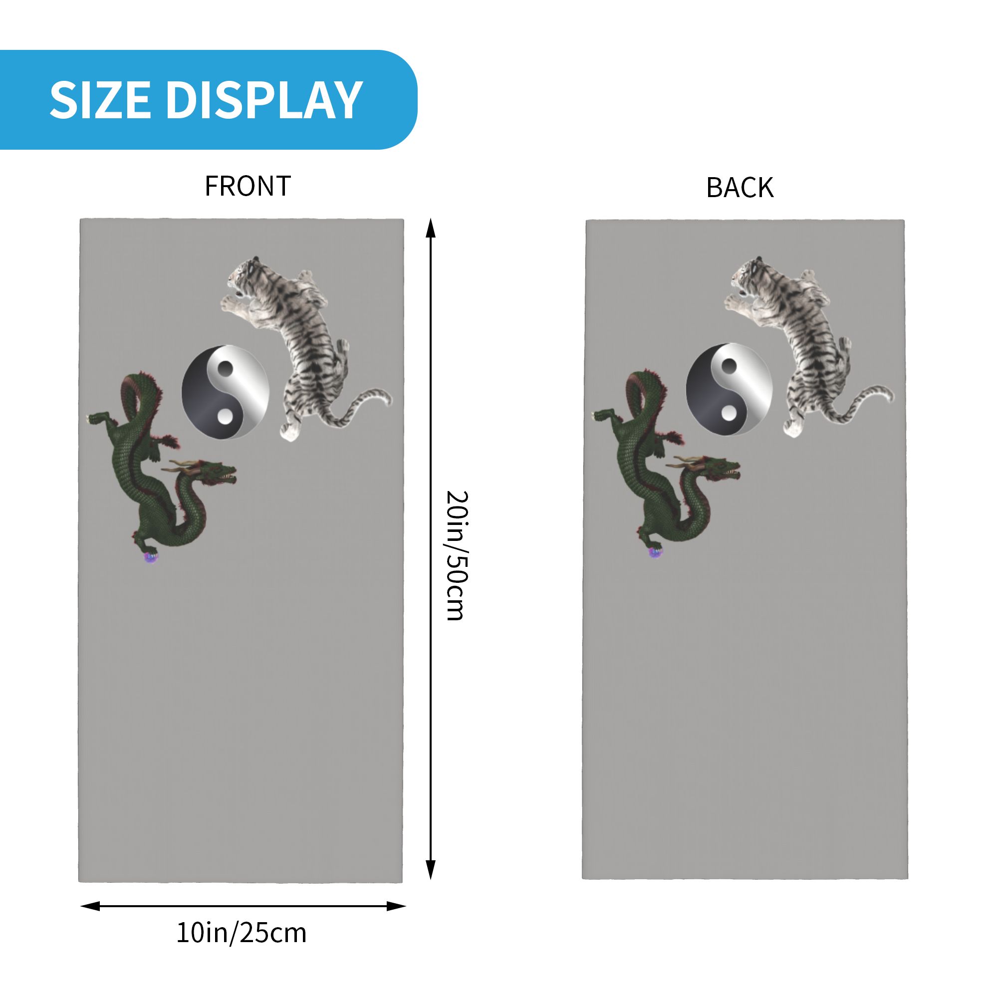 Custom Yin Yang Dragon and Tig - Neck Gaiter Face Cover review and price